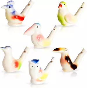 6 Pcs Bird Water Whistles for Kids Ceramic Bird Call Whistles Colorful - Picture 1 of 7