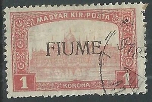 1918-19 FIUME USATO MIETITORI E VEDUTA 1 K SOPRASTAMPA III TIPO - UR41-3 - Picture 1 of 1