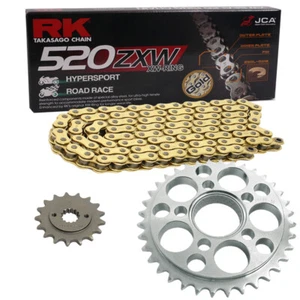 Chain Set Ducati Monster S2R 800 05-07 Chain RK GB 520 Zxw 104 Gold Open 1 - Picture 1 of 4