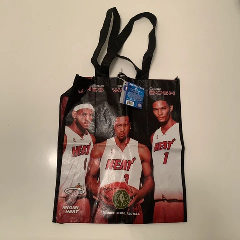 Miami Heat Reusable Tote Bag Wade, Bosh, Lebron James Cover