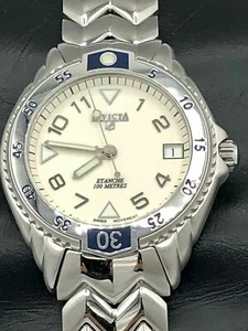 Invicta Etanche Vintage Lady 1995/98 Stahl Uhr mit Armband New Old Stock. - Bild 1 von 9