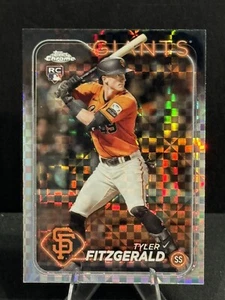 2024 Topps Chrome Tyler Fitzgerald X-Fractor Refractor Giants Rookie RC #131 - Picture 1 of 2