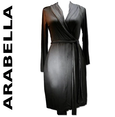 New Black Large Petite Luxurious Kimono Robe Pockets Belts Soft Lightweight - Image 1 of 4