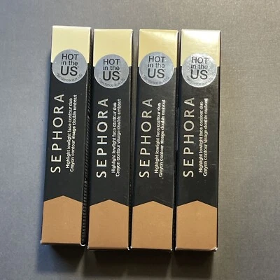4x SEPHORA Highlight Lowlight Face Contour Duo #03 Tan Mat (0.12 oz) - Image 1 of 4