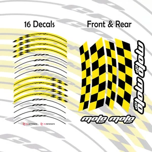 Yellow 17 inch Rim Decal Stickers GP01 Kit For CB1300 Super Four SP 19 20 21 - Bild 1 von 12