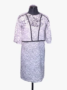 River Island Dress Women Small White Lined Sheath Lace Size 8 - Picture 1 of 18