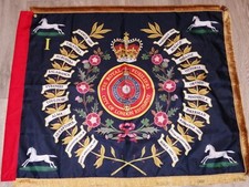 The Royal Fusiliers City of London 1st battalion Regimental colours flag. 