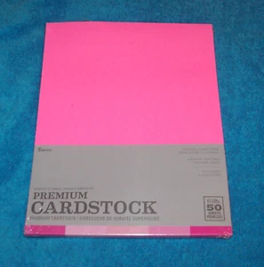 ONE (1) PACK CARDSTOCK - PERFECT PINKS - 65 LBS. 50 SHEETS 8 1/2 X 11" - DARICE - Picture 1 of 2