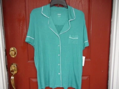 Juego de pijama suave Alfani 2 piezas talla L verde azul pizarra liso manga corta + boxer Foto 1 de 4