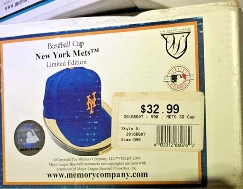 New York Mets Baseball Hat Figure Figurine Statue 2006 NEW Rare Memory Company Cover