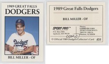 1989 Sport Pro Great Falls Dodgers Bill Miller #31