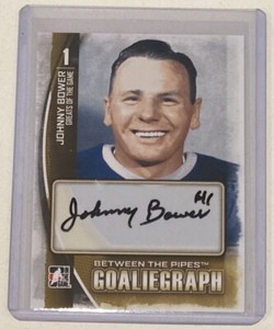 2014 Between The Pipes Goaliegraph Johnny Bower