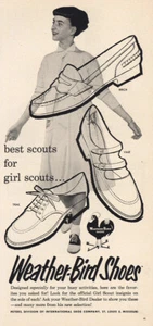 1958 Weather Bird Shoes: Scouts for Girl Scouts Vintage Print Ad - Picture 1 of 1