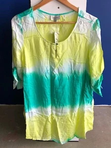 New Autograph size 14 green & yellow blouse top - Picture 1 of 1