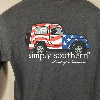 Camiseta Simply Southern para mujer grande Land Of Awesome gráfico americano Foto 1 de 4