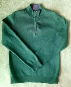 NWT CLASS CLUB Boys Zip Knit Sweater Mock Neck Pullover Size 10/12 Green Hunter - Picture 1 of 9
