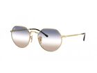 Fabrycznie nowe okulary przeciwsłoneczne Ray-Ban RB3565 JACK 001 / GD jasnoniebieskie złoto unisex