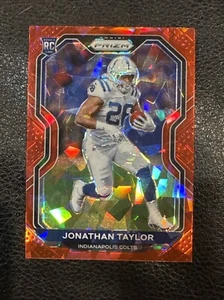 2020 Panini Prizm #332 Jonathan Taylor Red Cracked Ice Prizm Rookie Card Colts - Picture 1 of 2