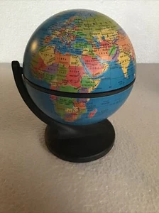 Replogle Mini Globe Desk Size 6 x 4 Inch 2001 Dual Direction Spin - Picture 1 of 7