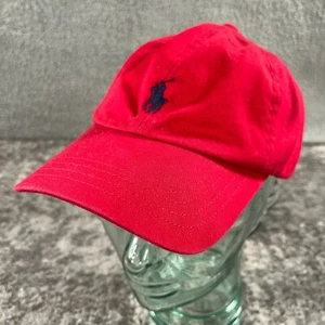 Polo Ralph Lauren Hat Cap Youth Boys Strapback Red Low Profile Streetwear Logo - Picture 1 of 11