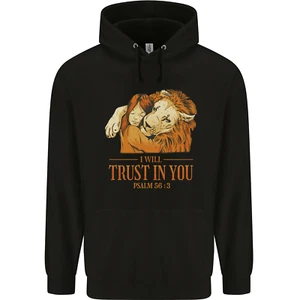 Religion Christianity Bible Trust in Lion Childrens Kids Hoodie - Picture 1 of 88