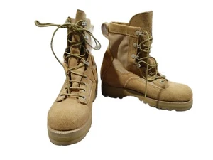 Wellco Army Flight & Combat Boot SZ 6.6 Vibram Crewman Use Military Desert Tan - Picture 1 of 10