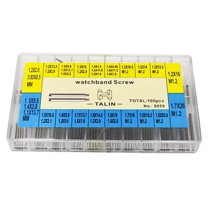 100Pcs 20 Size Stainless Steel Watch Screw Assortment For Rlx Watch Band Strap - Picture 1 of 7