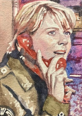 ACEO Samantha Carter Original Watercolor sketch card Stargate SG1 - Image 1 of 2