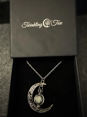 Ожерелье с заколдованным лунным камнем Twinkling Tree 16 дюймов в коробке - Изображение 1 из 3