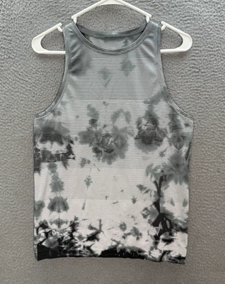 Lululemon Top Womens 10 Gray Striped Swiftly Tech Racerback Tank 2.0 Hip Length - Image 1 of 4