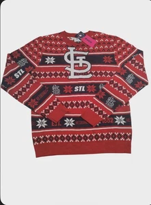 St. Louis Cardinals Foco Men's Ugly Christmas Sweater New With Tags - Picture 1 of 3