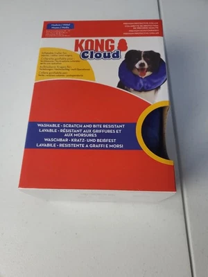 Kong Cloud coleira inflável para cachorro arranhão, lesão pós-operatória azul tamanho MED NOVO LACRADO - Imagem 1 de 4