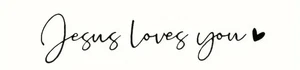 Jesus Loves You Vinyl Decal Rearview Mirror car sticker window Black Free Ship - Picture 1 of 3
