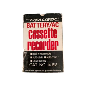 Vintage Realistic Cassette Tape Recorder CTR-40B Model 14-818 New Open Box - Picture 1 of 15