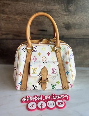 Louis Vuitton Takashi Murakami  Priscilla White Multicolor Handbag USA SELLER - Image 1 of 4