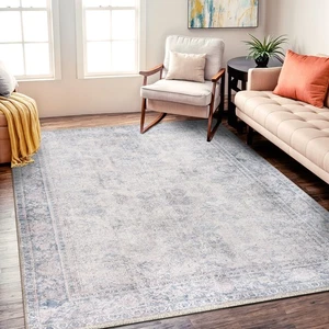 Rugshop Area Carpets Transitional Distressed Vintage Machine Washable Rugs 3x5 - Picture 1 of 10