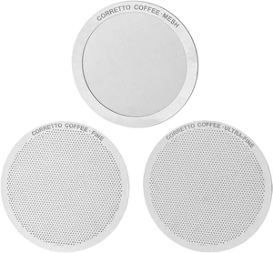 Filtros metálicos reutilizables para uso en cafetera Aeropress, juego de 3 - Imagen 1 de 12