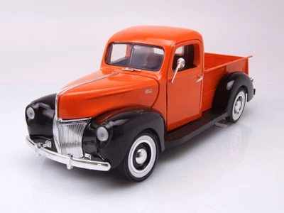 Ford Pick Up 1940 Arancione Nero Modellino 1:18 MotorMax - Immagine 1 di 4