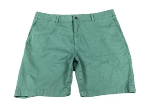 Ash & Erie pantaloncino uomo 34 x 7" verde chino piatto davanti elasticizzato twill golf - Foto 1 di 6