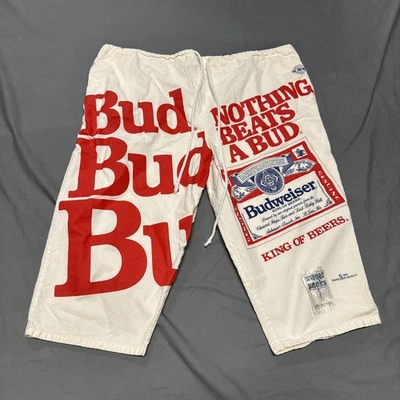 Pantalones Cortos Vintage Años 90 Budweiser Sweet Sacks Line Backer Talla Única Anheuser Busch Foto 1 de 4