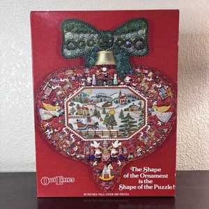 Puzzle vintage Springbok Hallmark contorni giro in slitta ornamento 500+ pezzi - Foto 1 di 8