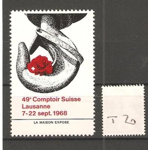 CINDERELLA -T70- SCHWEIZ - COMPTOIR SUISSE - LAUSANNE - 1968 - Bild 1 von 1