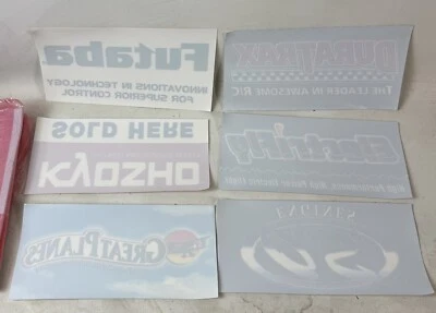 Rare Vintage RC Hobby Shop Window Sticker Decals 10”x 5” Kyosho O.S. Futaba Etc - Image 1 of 4