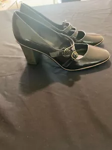 Simply Vera Wang Celebrate Brown Pat Mary Jane Buckle 3" Heels Women's Size 9M - Picture 1 of 6