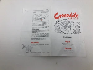 Crocodile Dentist Game Replacement Instructions Manual Book Milton Bradley 1990 - Picture 1 of 2