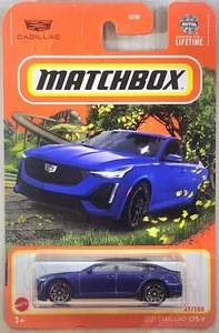 2024 Matchbox 2021 Cadillac CT5-V 37/100 Blackwing Supercharged Blue - Picture 1 of 8