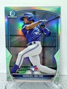 Manuel Beltre Lunar Glow Refractor 2023 Bowman Chrome Baseball - Blue Jays