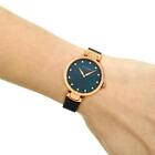 Accurist 8305 Ladies Rose Tone Watch With Blue Mesh Bracelet 2 Year Warranty