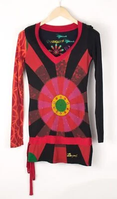 DESIGUAL Abito Midi A-Line Casual Da Donna Taglia XS - Immagine 1 di 4