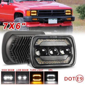 5x7" 7x6" LED Headlight Hi-Lo Beam For Toyota 1982-95 Pickup Truck 4Runner DRL - Picture 1 of 9
